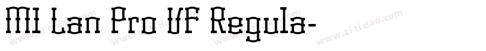 MI Lan Pro VF Regula字体转换